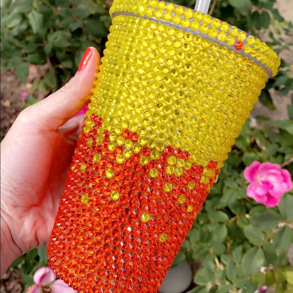 Crystal tumbler high quality glass crystals equivalent to Swarovski crystal.
